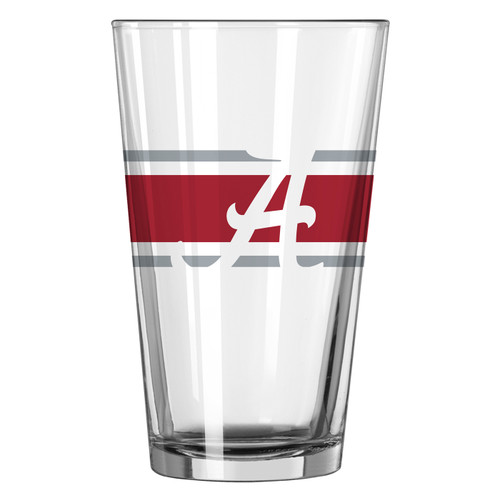 Alabama Crimson Tide 16 oz. Stripe Pint Glass