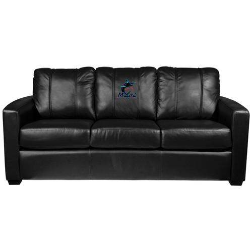 Miami Marlins Silver Sofa