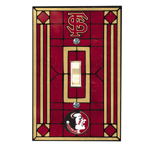 Florida State Seminoles Glass Single Light Switch Plate Cover