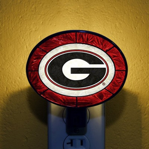 Georgia Bulldogs NCAA Stained Glass Night Light