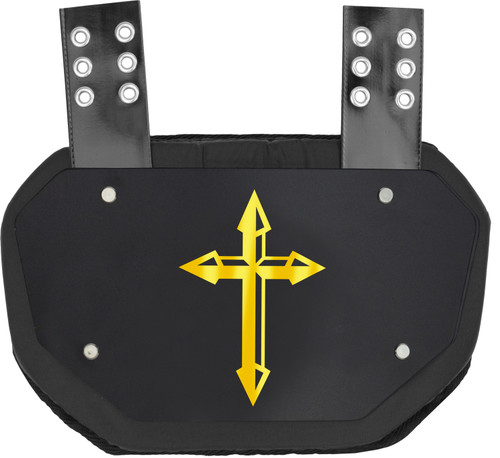 Sports Unlimited Gold Cross Football Back Plate