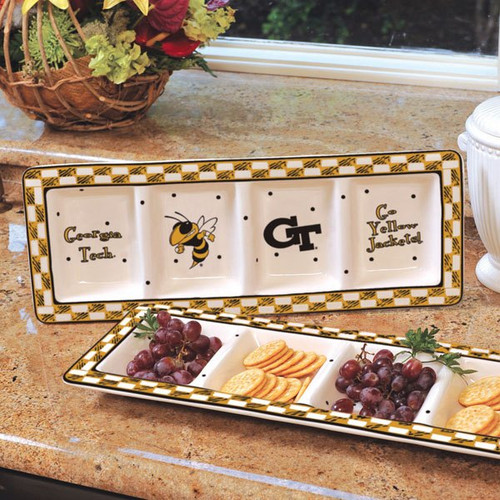 Georgia Tech Yellow Jackets NCAA Ceramic Relish Tray