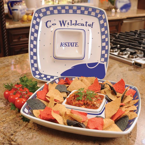 Kansas State Wildcats Gameday Chip N Dip Dish