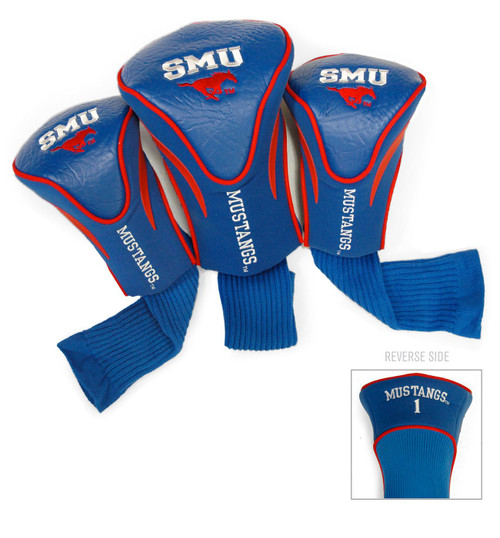 Southern Methodist Mustangs Golf Headcovers - 3 Pack