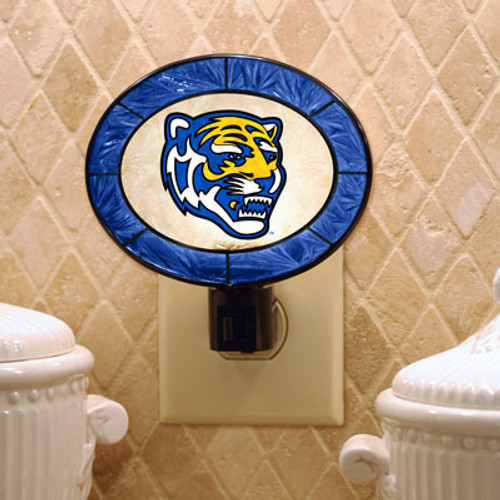 Memphis Tigers Art Glass Night Light