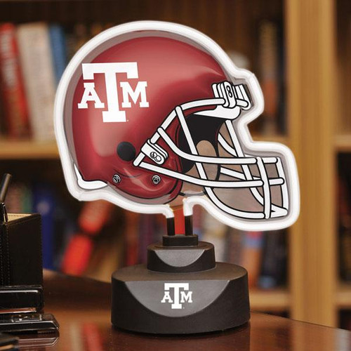 Texas A&M Aggies Neon Helmet Desk Lamp
