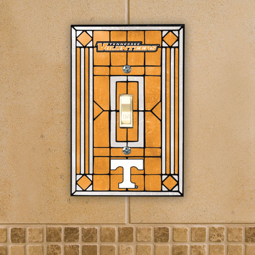 Tennessee Volunteers Glass Single Light Switch Plate Cover