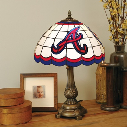 Atlanta Braves MLB Stained Glass Table Lamp