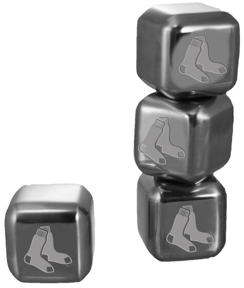 Boston Red Sox 6 Pack Stainless Steel Ice Cube Set