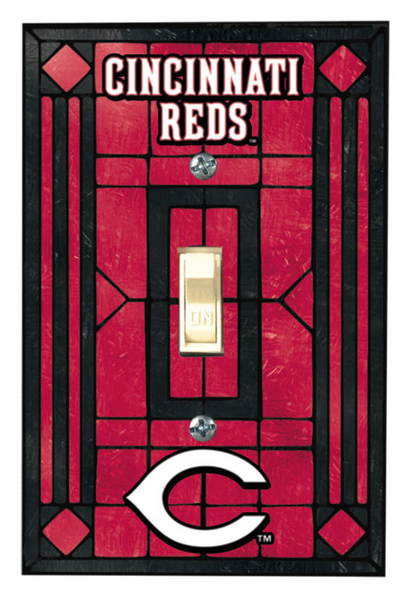 Cincinnati Reds Glass Single Light Switch Plate Cover