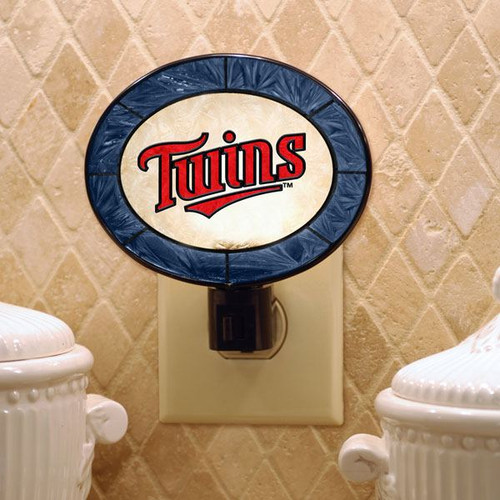Minnesota Twins Art Glass Night Light