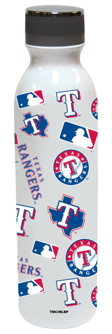 Texas Rangers 24 oz. Stainless Steel All Over Print Water Bottle