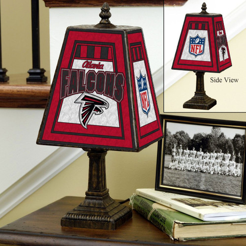 Atlanta Falcons Art Glass Table Lamp