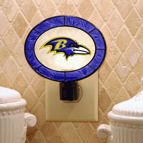 Baltimore Ravens Art Glass Night Light