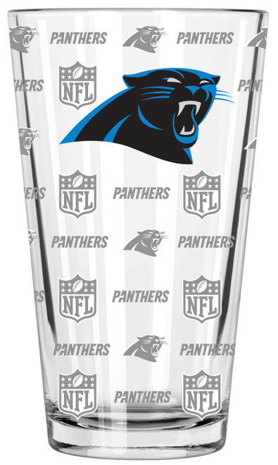 Carolina Panthers 16 oz. Sandblasted Pint Glass