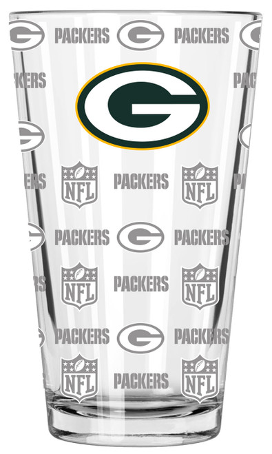 Green Bay Packers 16 oz. Sandblasted Pint Glass