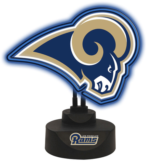Los Angeles Rams Team Logo Neon Light