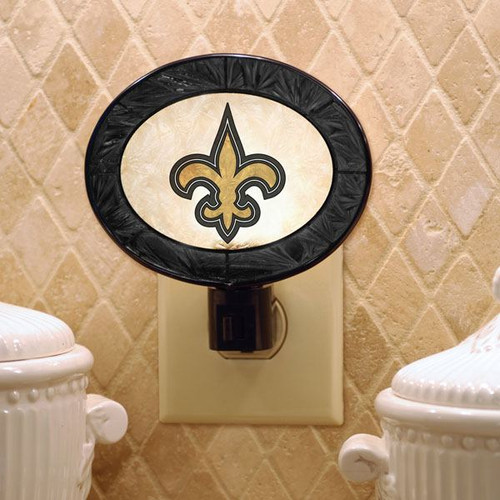 New Orleans Saints Art Glass Night Light