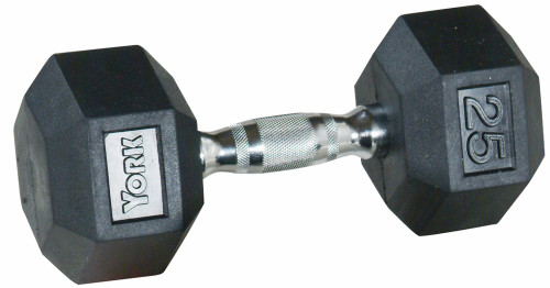York Rubber Hex Dumbbell