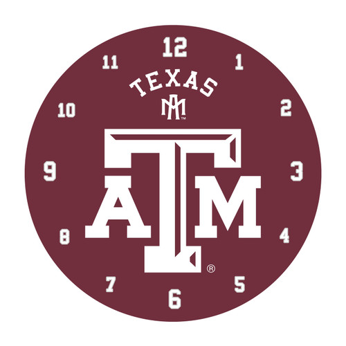 Texas A&M Aggies Black Rim Clock