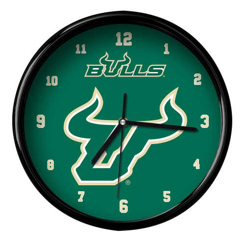 South Florida Bulls Black Rim Clock