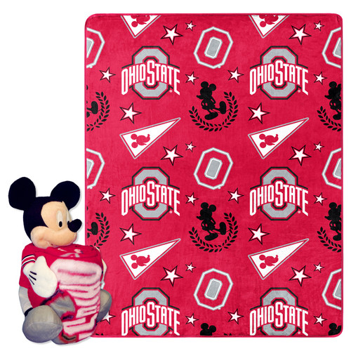Ohio State Buckeyes Mickey Hugger Pillow & Blanket Set