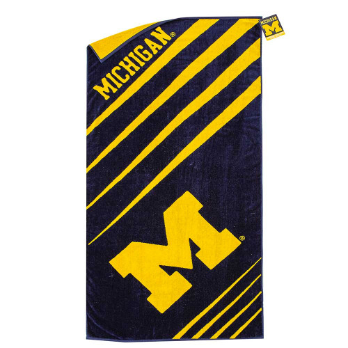 Michigan Wolverines Upward Beach Towel