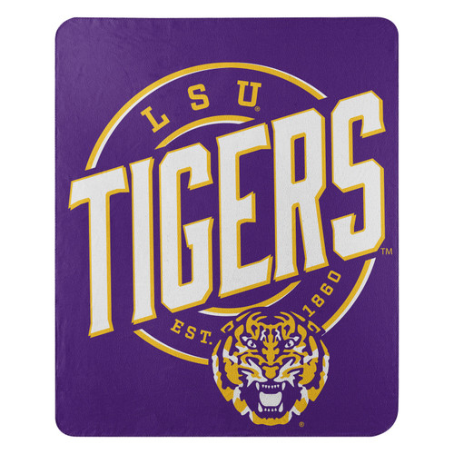 LSU Tigers Campaign Fleece Throw Blanket Sports Unlimited