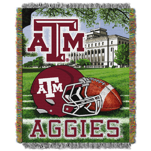 Texas A&M Aggies NCAA Woven Tapestry Throw / Blanket