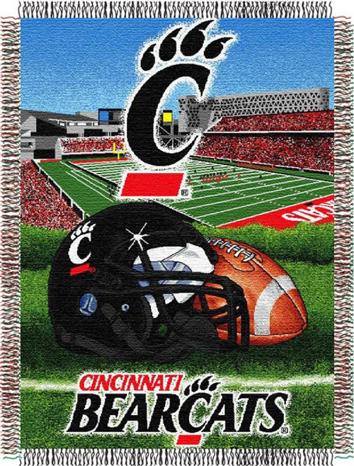 Cincinnati Bearcats NCAA Woven Tapestry Throw Blanket