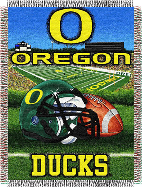 Oregon Ducks NCAA Woven Tapestry Throw / Blanket