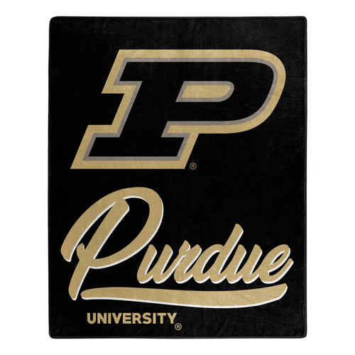Purdue Boilermakers Signature Raschel Throw Blanket