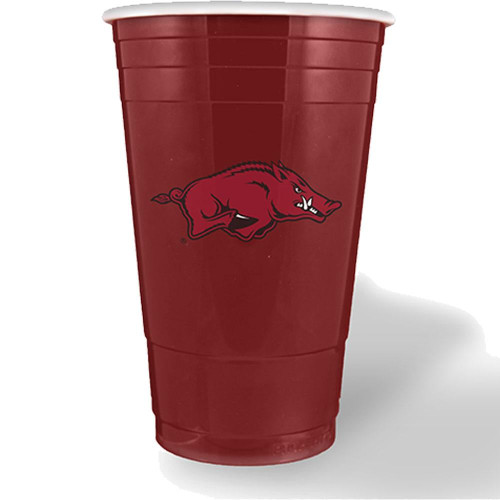Arkansas Razorbacks Crimson Plastic Cup