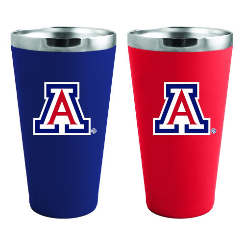 Arizona Wildcats 2 Pack Team Color Stainless Steel Pint Glass