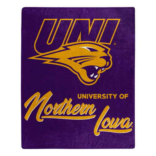 Northern Iowa Panthers Signature Raschel Throw Blanket