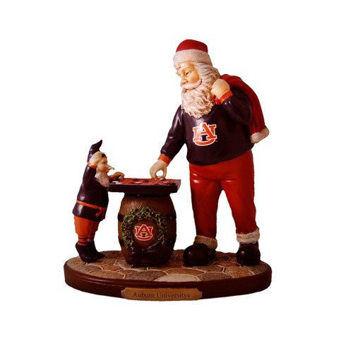 Auburn Tigers Checkerboard Santa