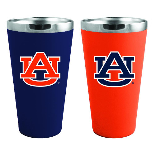 Auburn Tigers 2 Pack Team Color Stainless Steel Pint Glass