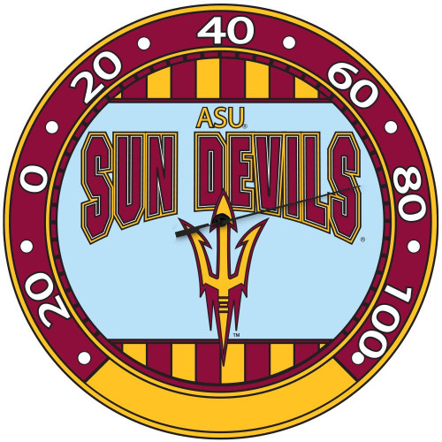 Arizona State Sun Devils Art Glass Thermometer