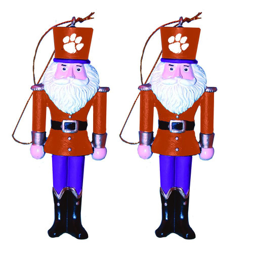 Clemson Tigers 2 Pack Nutcracker Ornament