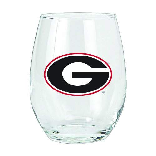 Georgia Bulldogs 15 oz. Stemless Wine Glass