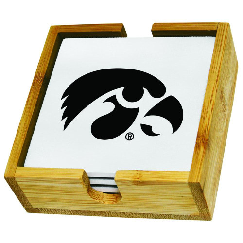 Iowa Hawkeyes Team Logo Square Coaster Set