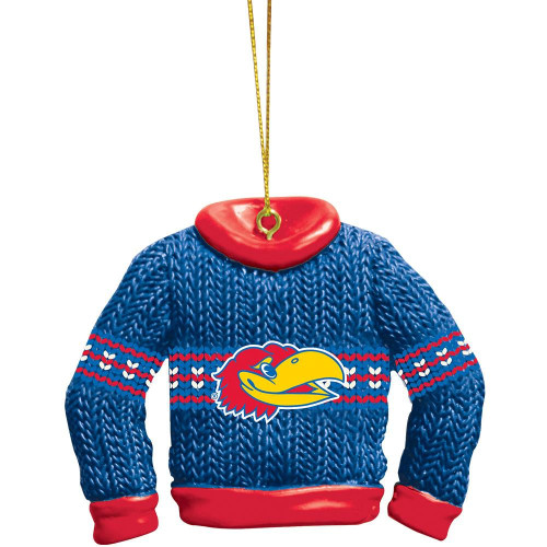 Kansas Jayhawks Ugly Sweater Ornament