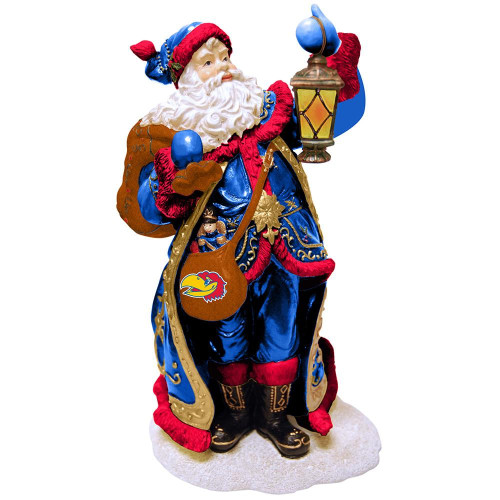 Kansas Jayhawks Lantern Santa