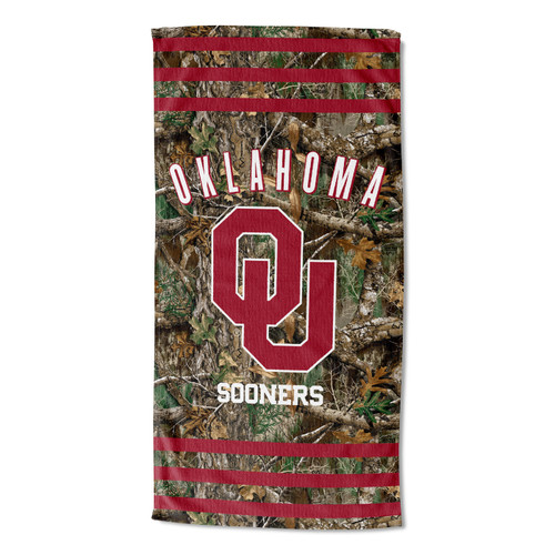 Oklahoma Sooners Real Tree Beach Towel