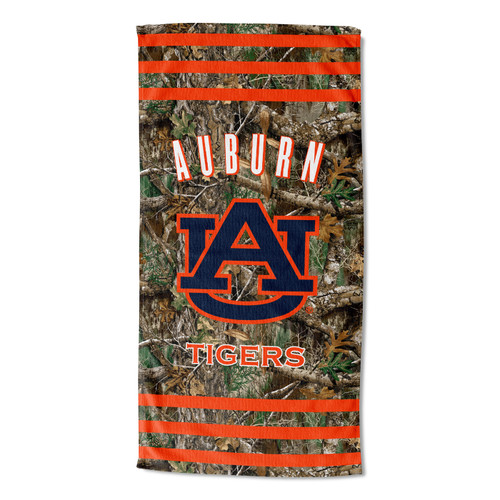Auburn Tigers Real Tree Beach Towel