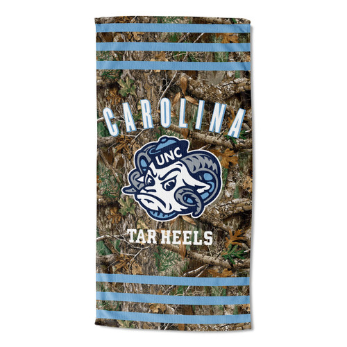 North Carolina Tar Heels Real Tree Beach Towel