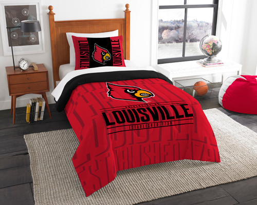 Louisville Cardinals Modern Take Twin Comforter Set