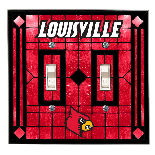 Louisville Cardinals Double Light Switch Cover