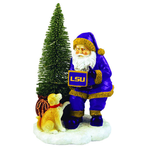 LSU Tigers Santa with LED Tree
