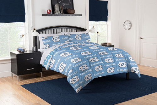 North Carolina Tar Heels Rotary Full Bed in a Bag Set